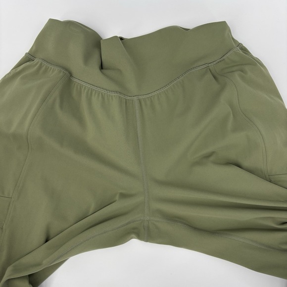 Athleta Salutation Cargo Jogger Pants Womens Large Green Yoga Athleisure - Picture 8 of 11